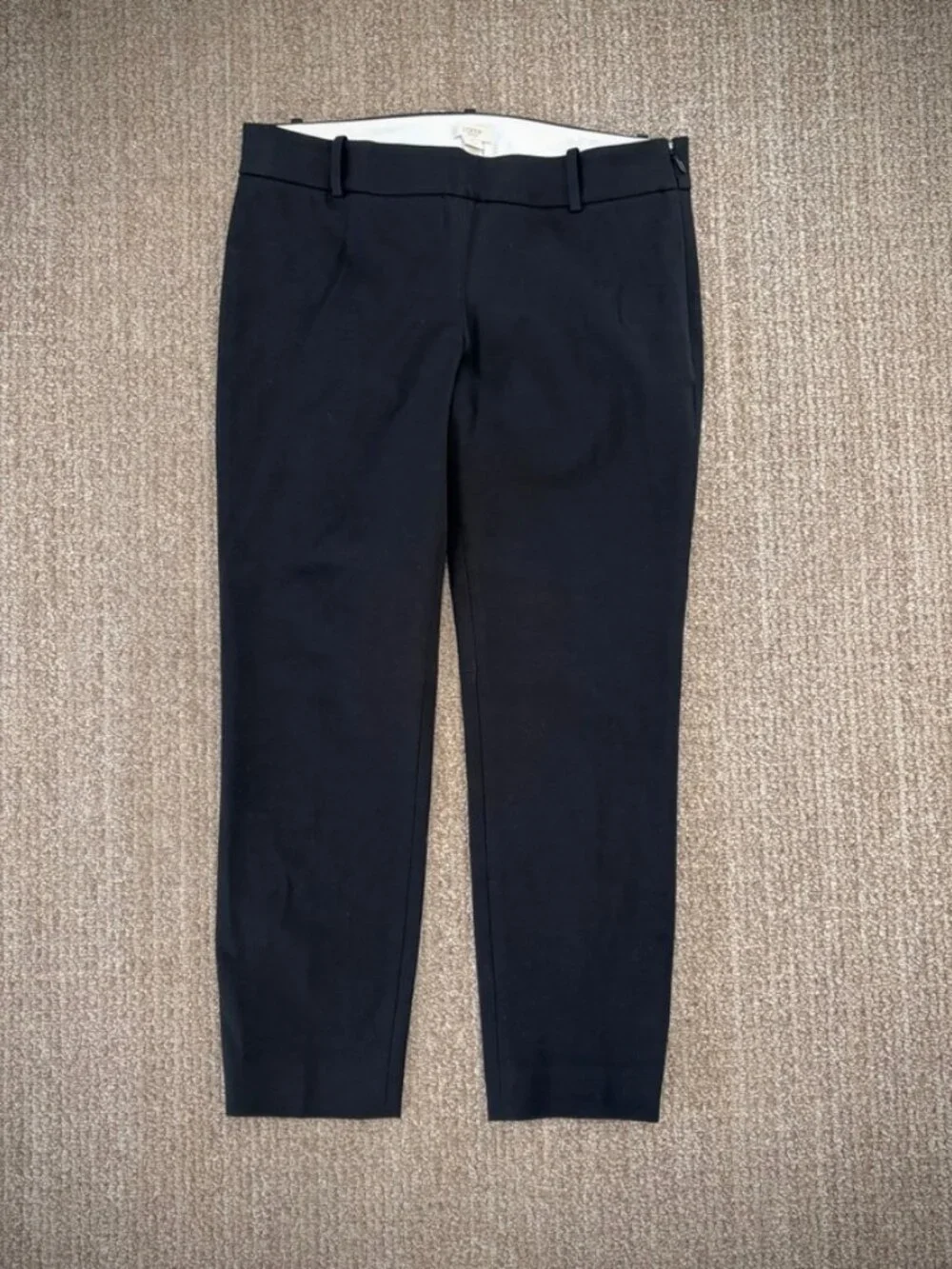 J. Crew Minnie City Fit Stretch Twill Ankle Pants in Black